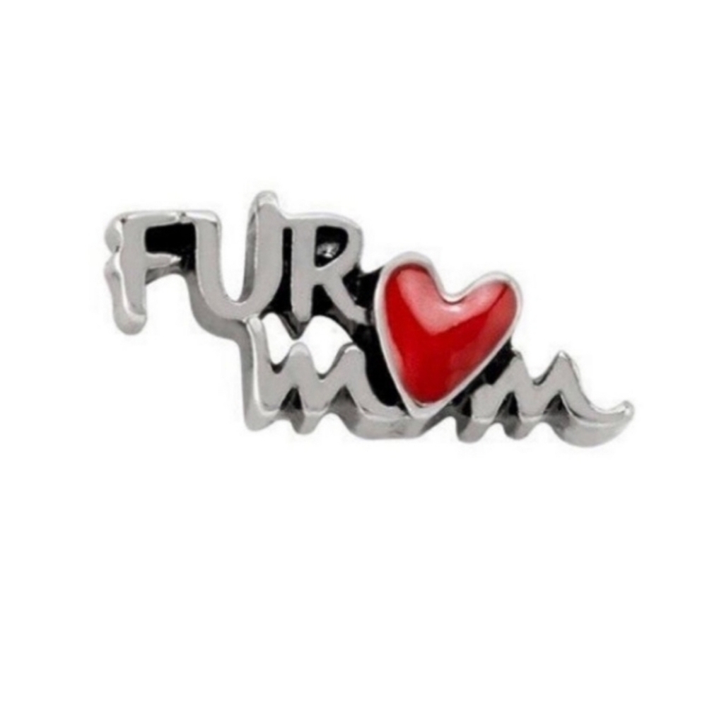 Origami Owl fur mom charm with red heart